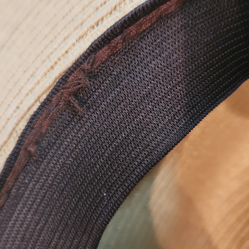 Stylish Beige Wide Brim Hat with Black Band - Picture 12 of 12